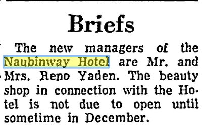 Naubinway Hotel & Cafe (Naubinway Inn) - Nov 1965